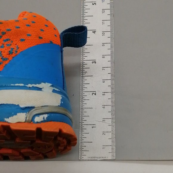 Ubfen Unisex Kids Lace Up Sneaker Blue Orange Round Toe Hook Loop EUR 32 - Picture 7 of 10